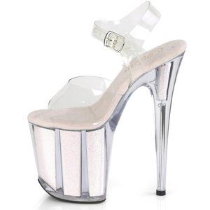 Glitter Platform Transparent Clear High Heel Shoes